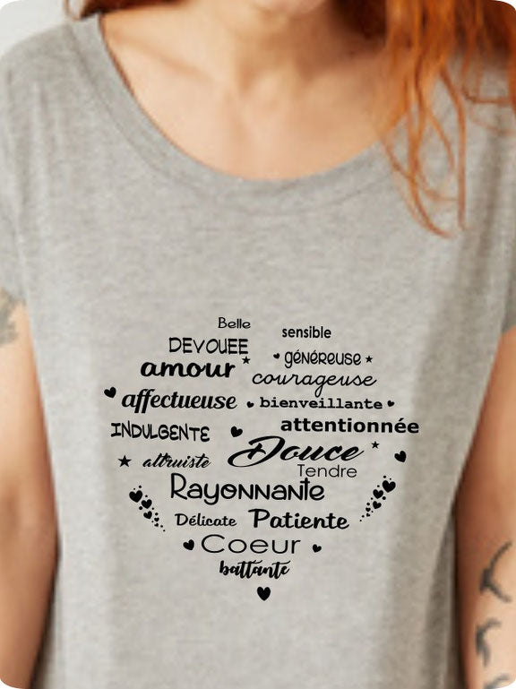 T-shirt "Mots d'Amour pour Maman"