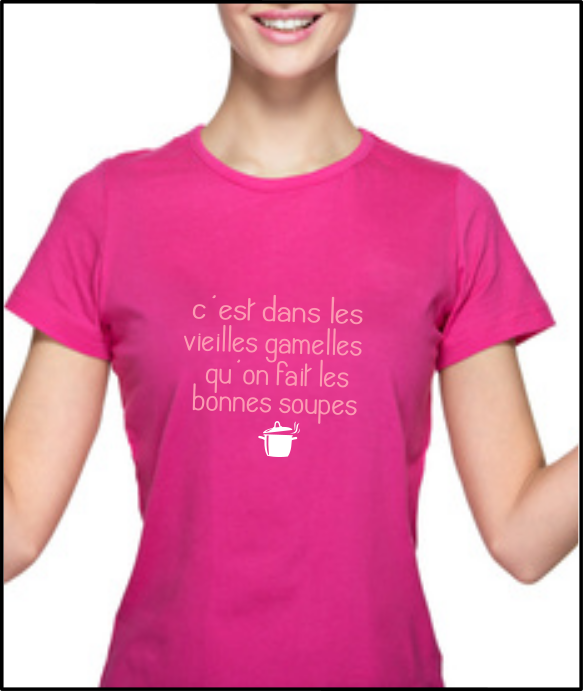 T-shirt "Vieilles Gamelles" - Humour Cuisson et Expérience Femme
