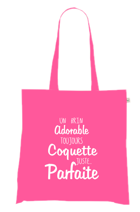 Sac Tote Bag "Adorable, Coquette, Parfaite"