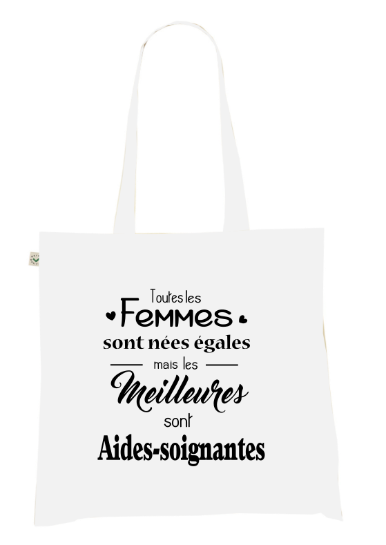 Sac Tote Bag Aide-soignante Humour - Toutes les Meilleures sont Aides-soignantes