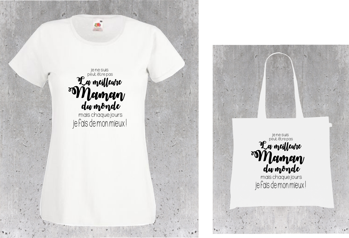 💖 T-shirt + Tote Bag Duo : "La Meilleure Maman du Monde" - Cadeau Idéal pour Maman !