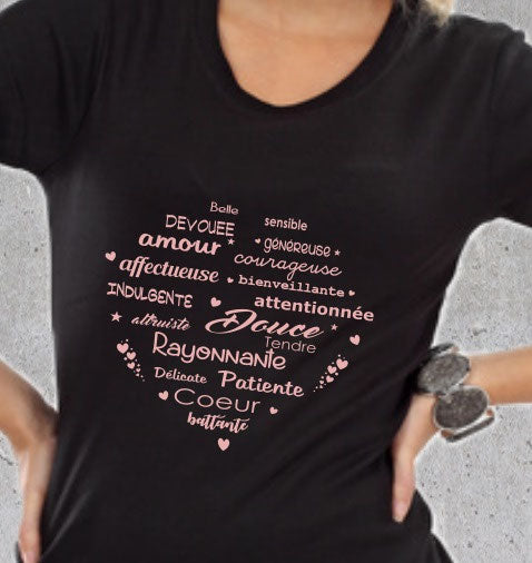 T-shirt "Mots d'Amour pour Maman"