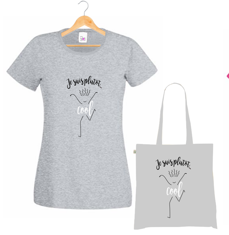 T-shirt + Tote Bag Duo : "Je suis plutôt cool" - L'Attitude Zen et Stylée