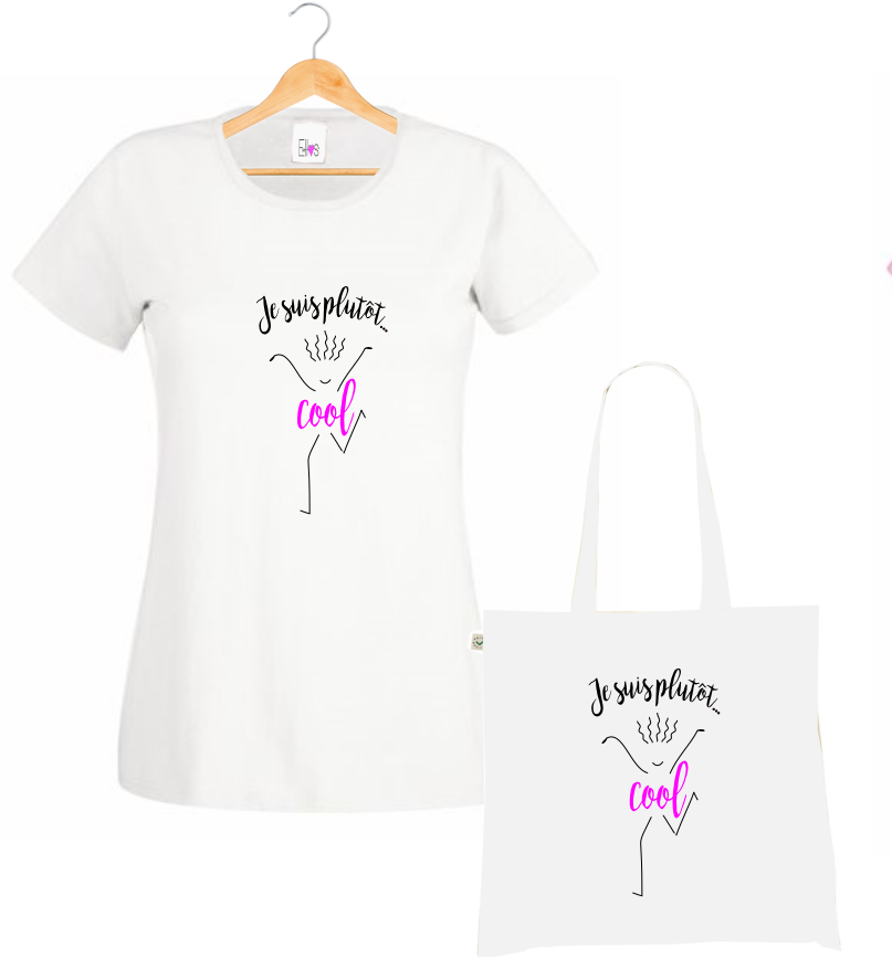 T-shirt + Tote Bag Duo : "Je suis plutôt cool" - L'Attitude Zen et Stylée