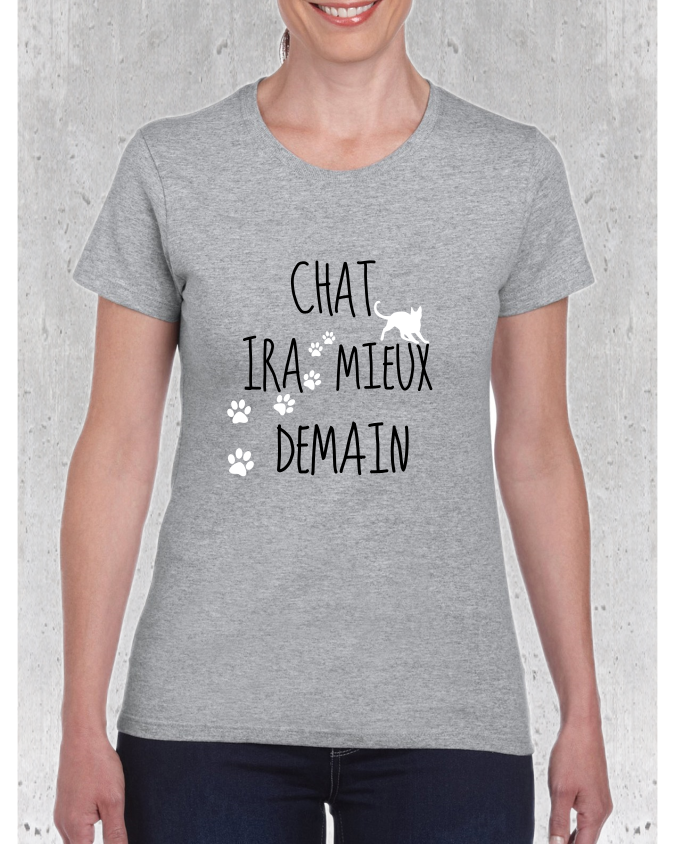 T-shirt "CHAT IRA MIEUX DEMAIN"