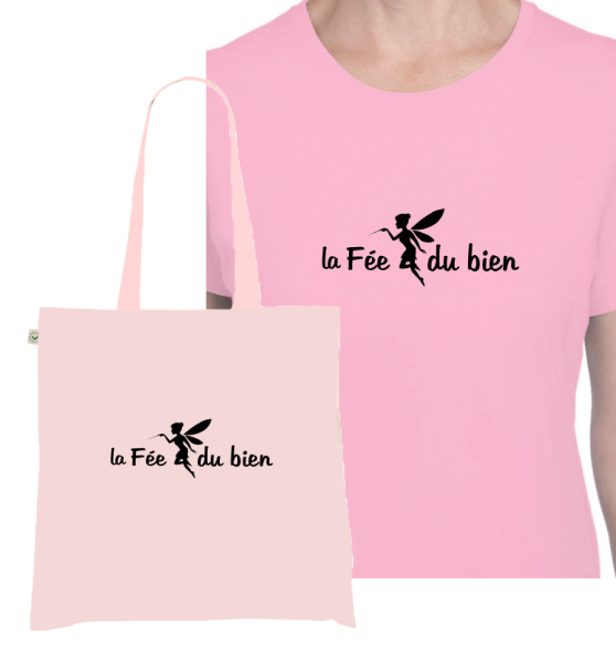 T-shirt + Tote Bag Duo : "La Fée du Bien" - Un Cadeau Plein de Magie et de Douceur