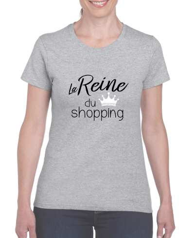 T-shirt "La Reine du Shopping" - Humour Femme Mode et Achats
