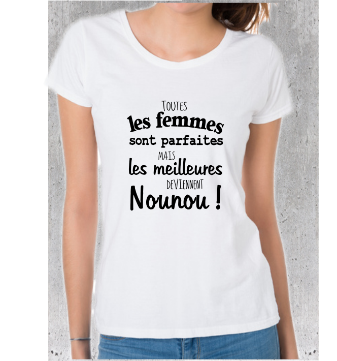 T-shirt "Meilleures Deviennent Nounou" - Cadeau Humour Assistante Maternelle