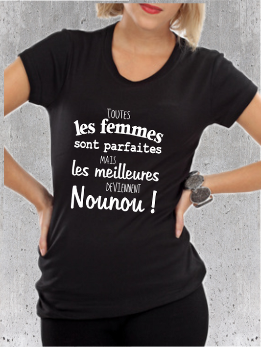 T-shirt "Meilleures Deviennent Nounou" - Cadeau Humour Assistante Maternelle