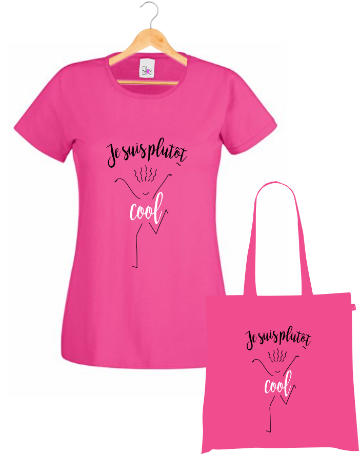 T-shirt + Tote Bag Duo : "Je suis plutôt cool" - L'Attitude Zen et Stylée