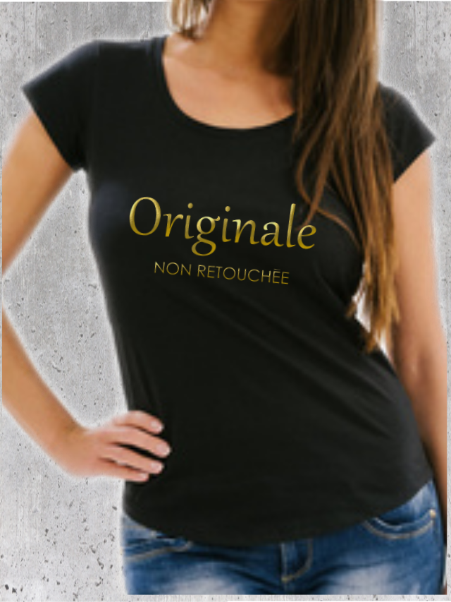 T-shirt à Message - La Beauté au Naturel et Sans Filtre