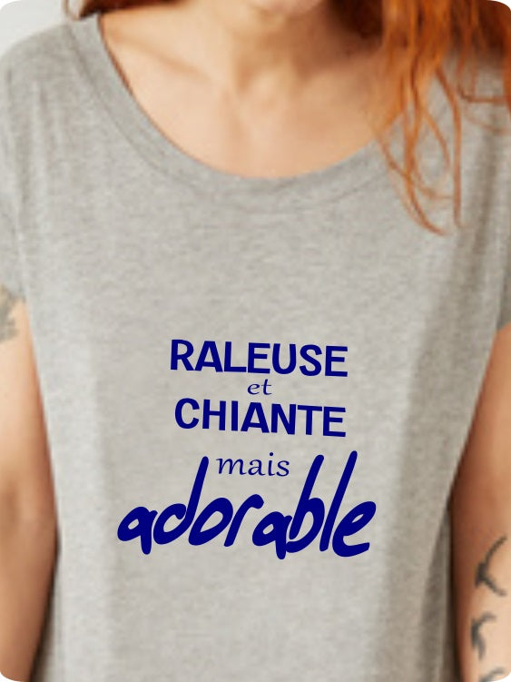 T-shirt "Râleuse et Chiante mais Adorable" - Humour Femme