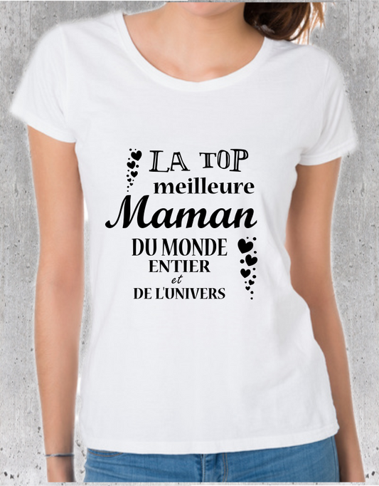 Tee-shirt avec message pour maman