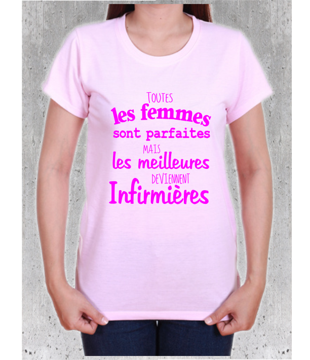 T-shirt "Meilleures Deviennent Infirmières" - Cadeau Métier Soignant